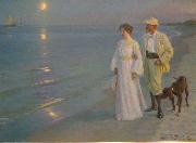 Peder Severin Kroyer Artist and his wife oil painting on canvas
